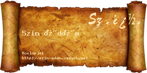 Szin Ádám névjegykártya